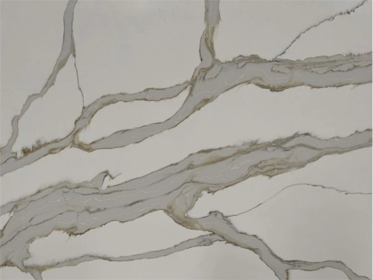 quartz slab with gold veins