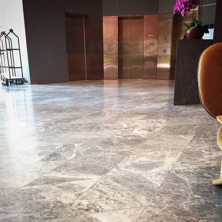 sliver mink marble floor
